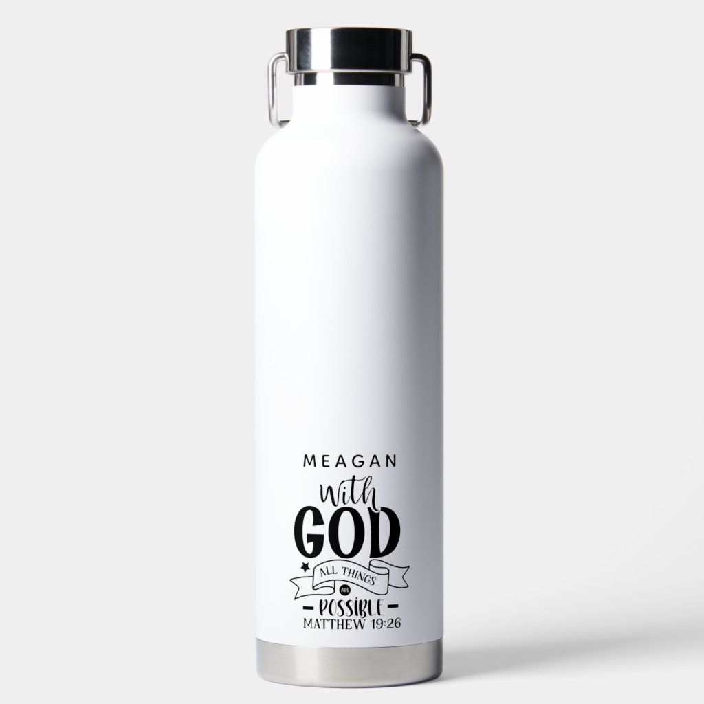 With God All Things Are Possible Bottle — official Purity Atieno merchandise